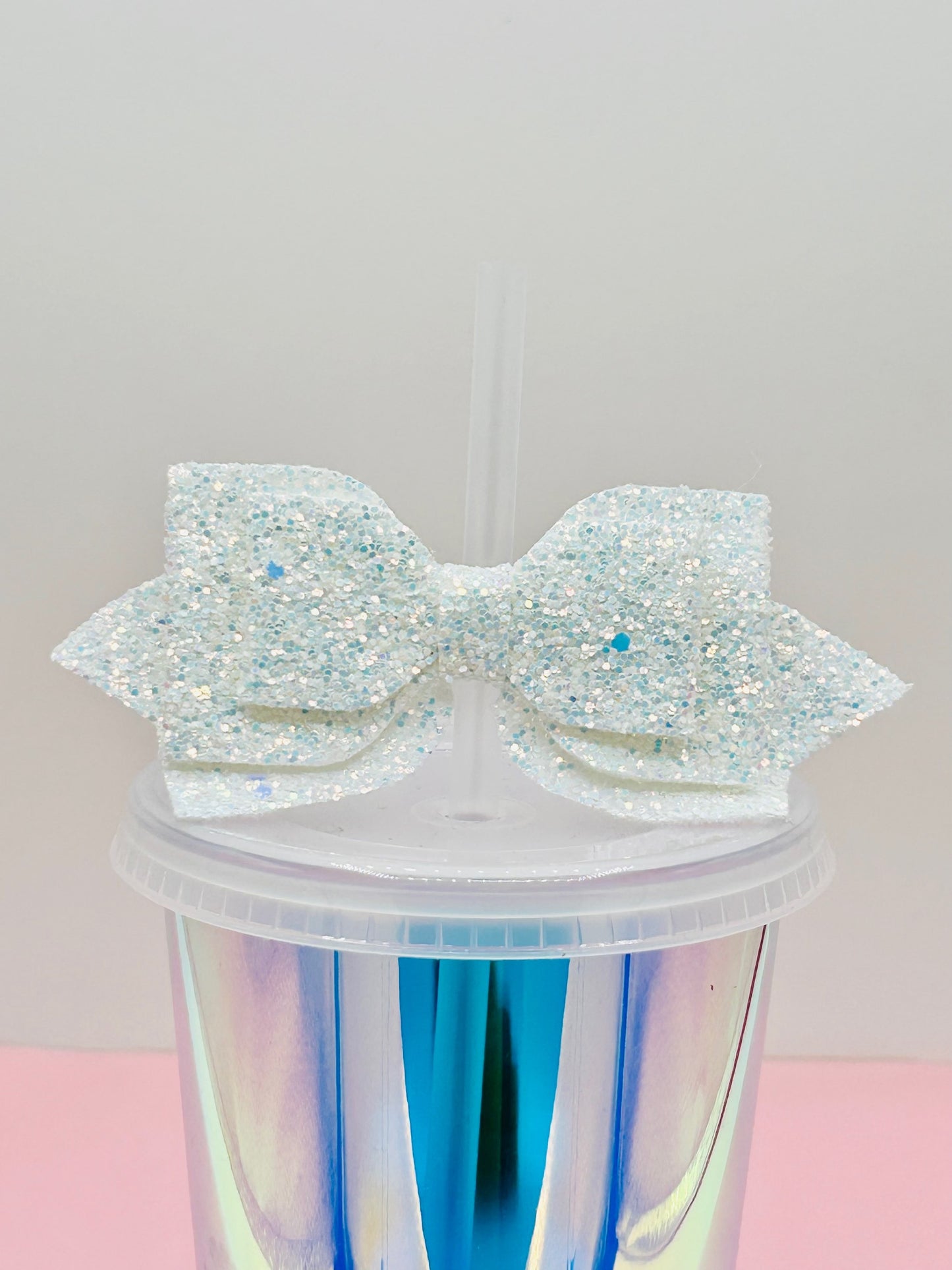 Bow Straw Topper - Opal White image 0