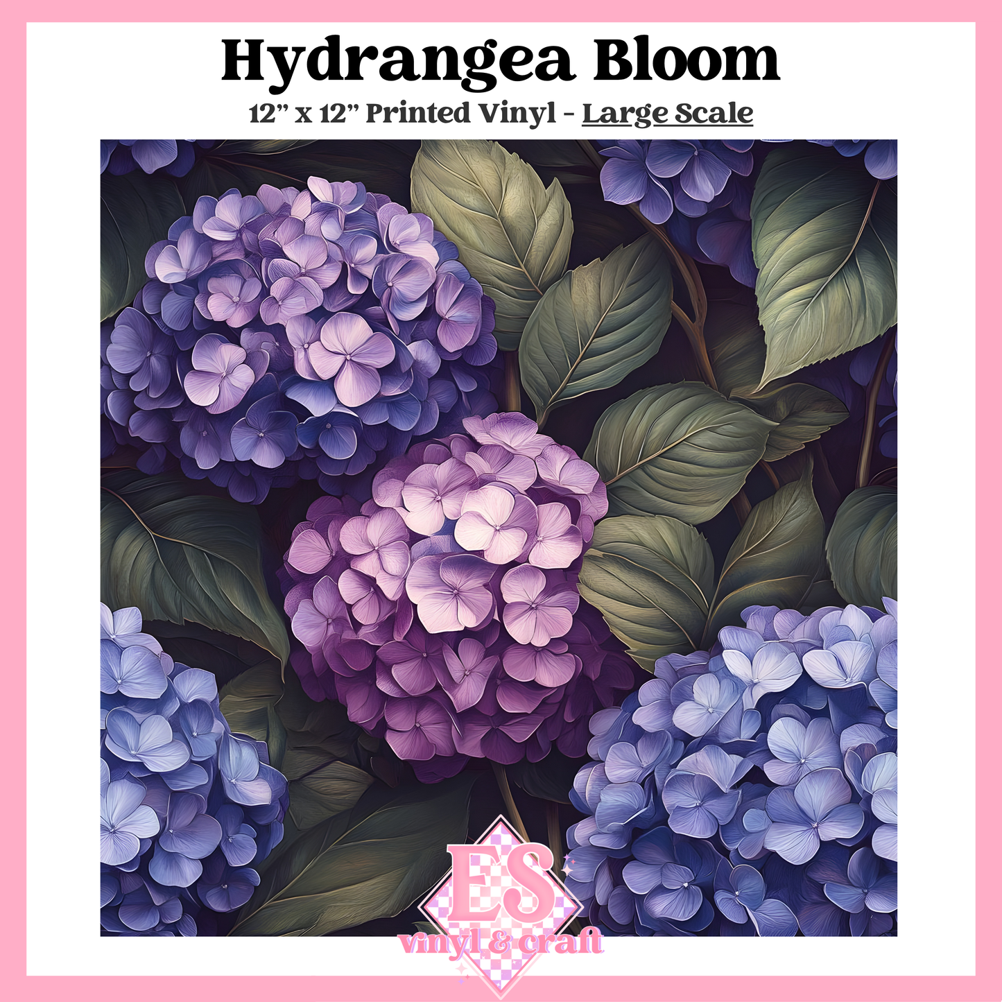 Hydrangea Bloom - Small or Large Scale Options - 12" x 12" Sheet image 2