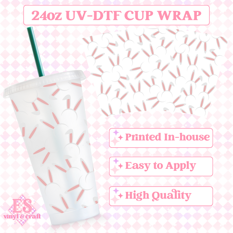 Bunny Ears - UVDTF 24oz Cold Cup Wrap image 0