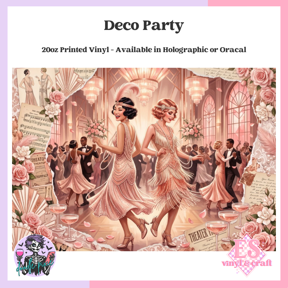 Deco Party - 20oz Printed Tumbler Self Adhesive Vinyl