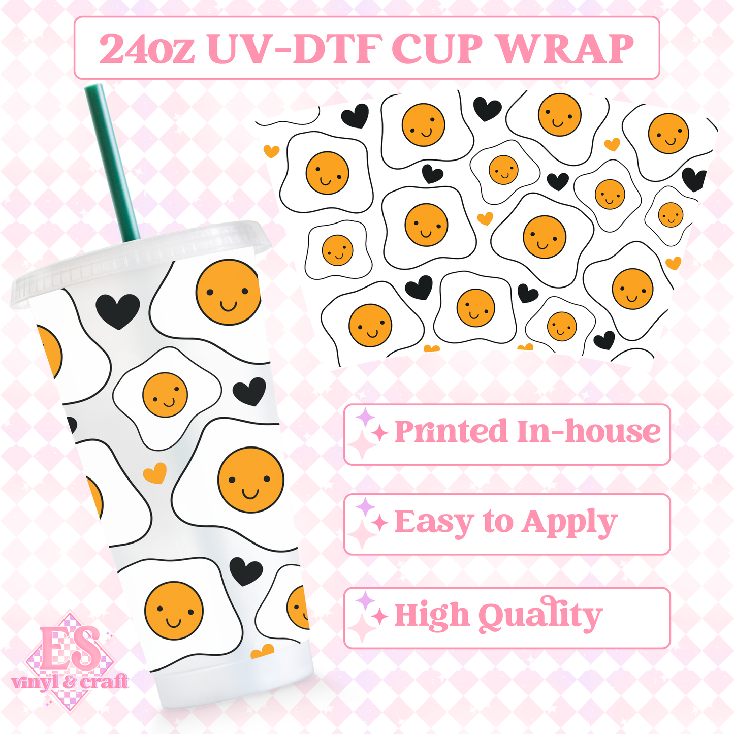 Little Egg - UVDTF 24oz Cold Cup Wrap image 0