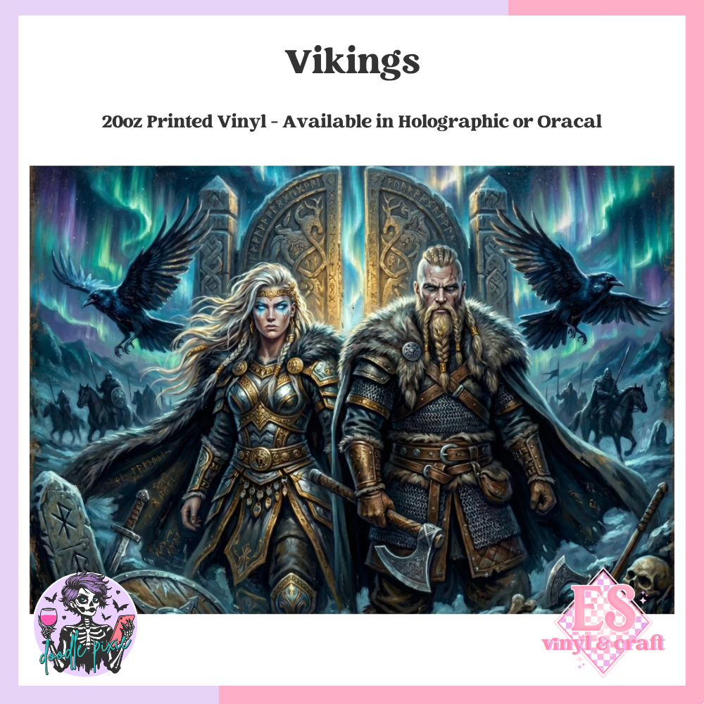 Vikings - 20oz Printed Tumbler Self Adhesive Vinyl
