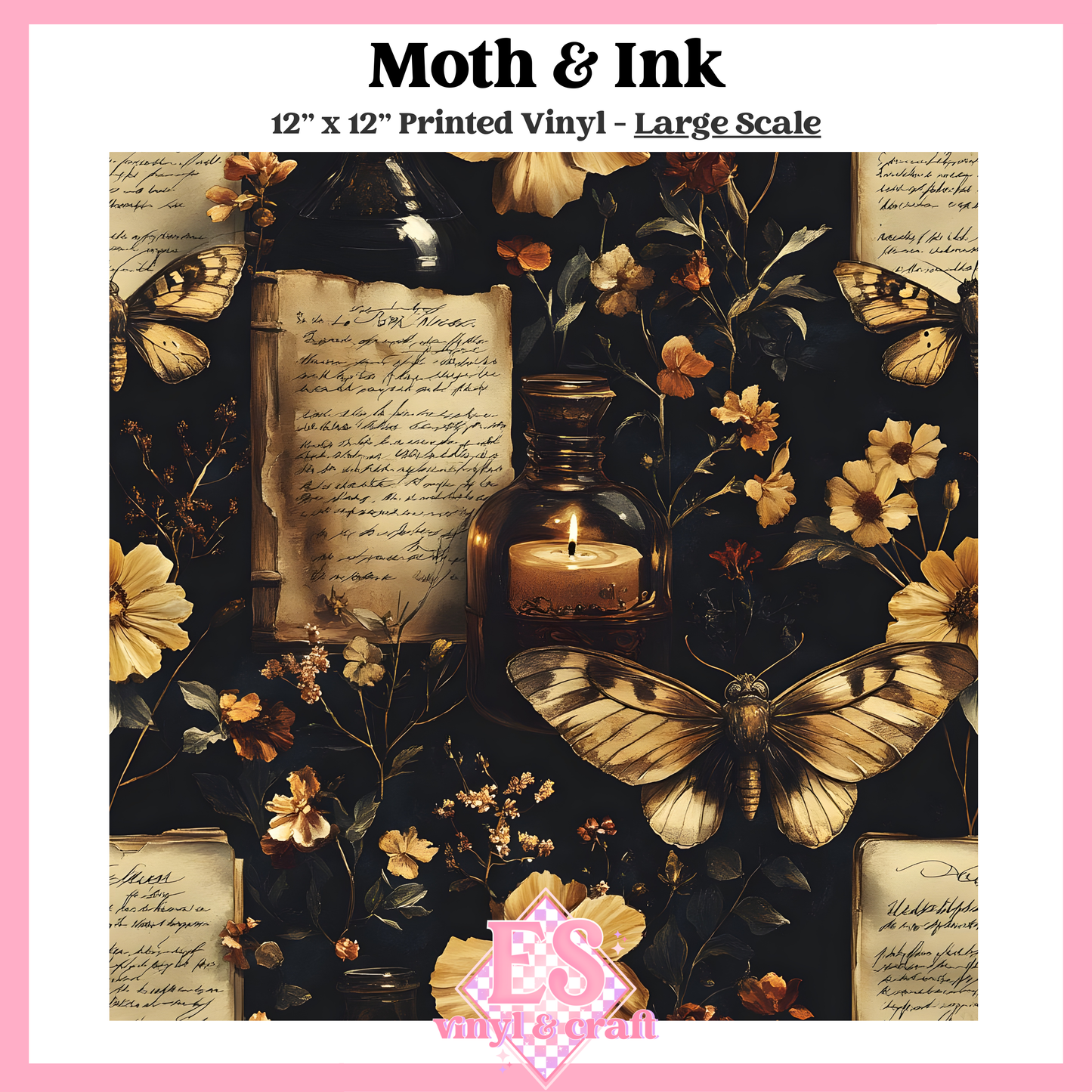 Moth & Ink - Small or Large Scale Options - 12" x 12" Sheet image 2