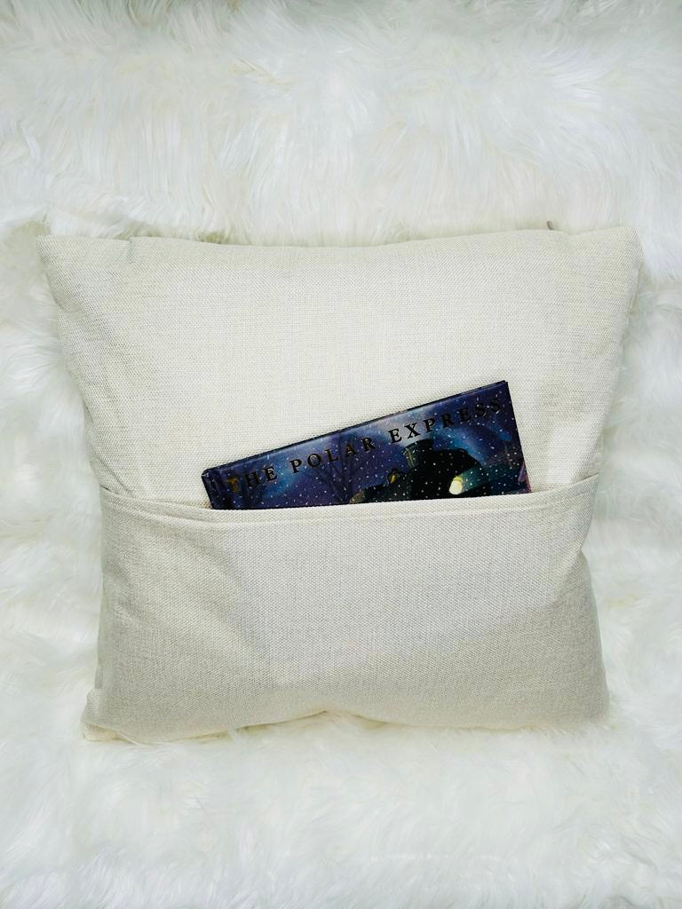 Story Book Cushion Cover - Natural Linen 40cm x 40cm image 0