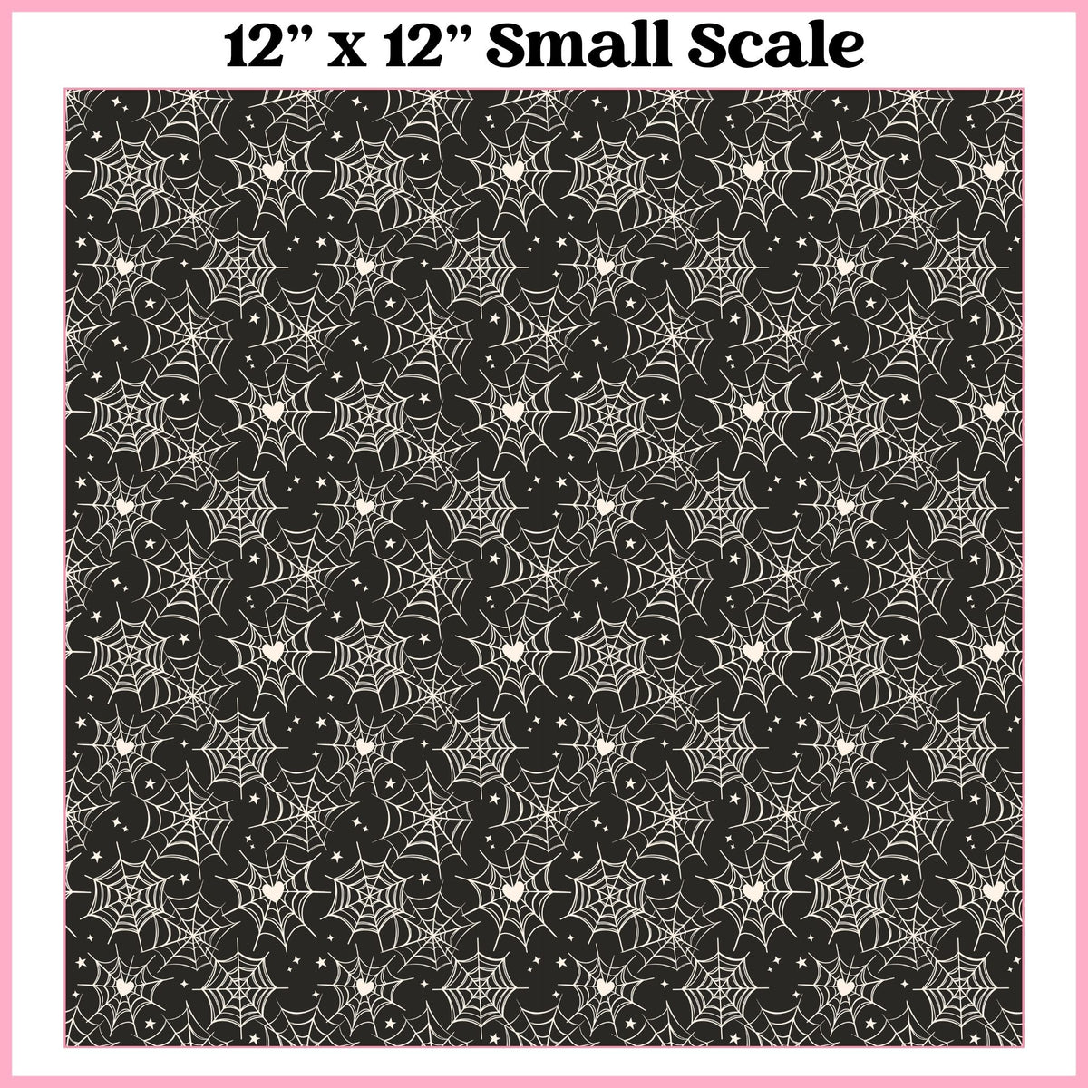 Cream on Grey Webs - 12"x12" Printed Self Adhesive Vinyl