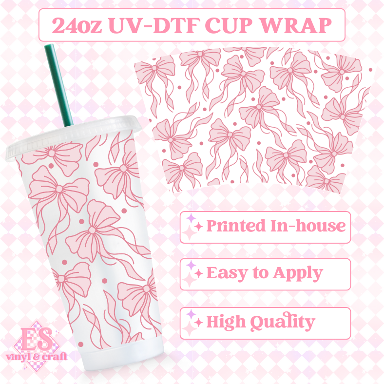 Flowy Flowing Bows - UVDTF 24oz Cold Cup Wrap image 0