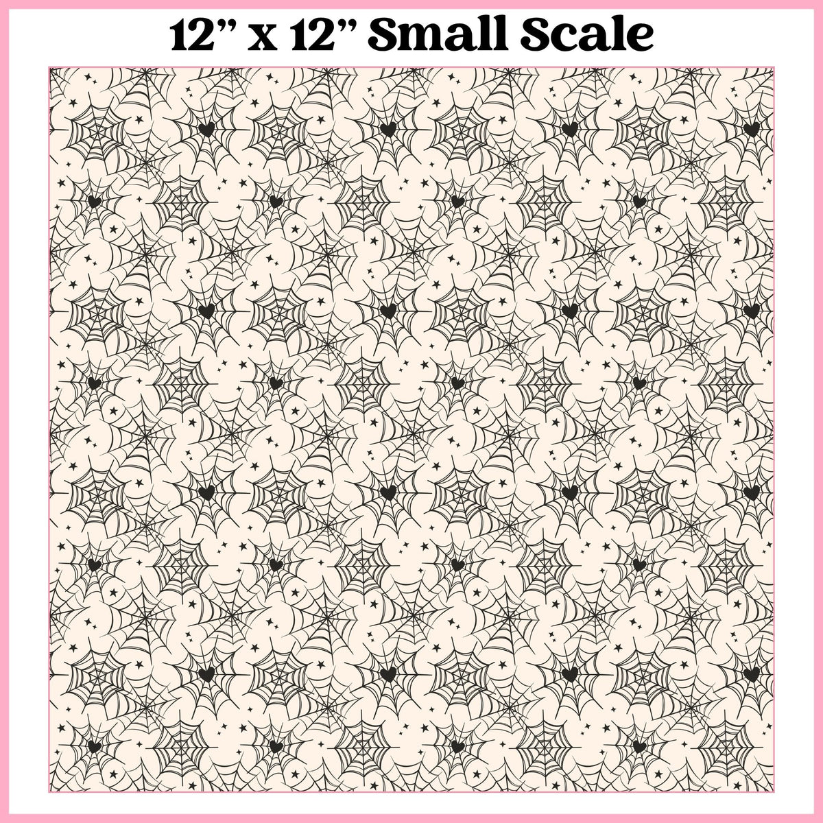 Grey on Cream Webs - 12"x12" Printed Self Adhesive Vinyl