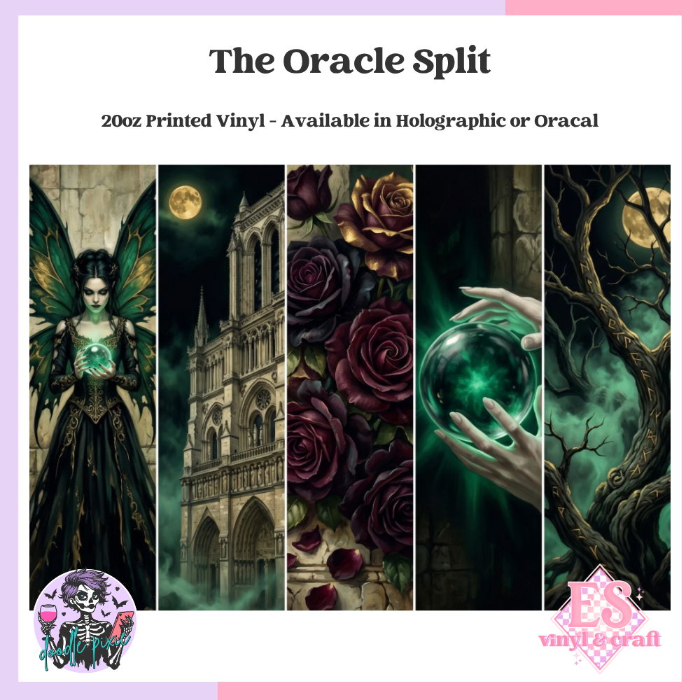 The Oracle -Split - 20oz Printed Tumbler Self Adhesive Vinyl