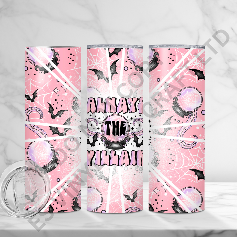 Always the Villain - Full 20oz Tumbler Sublimation Ready To Print image 0