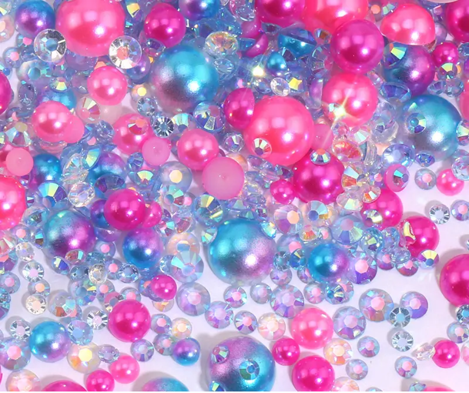 Very Berry - Pearl & Rhinestone Mix image 0