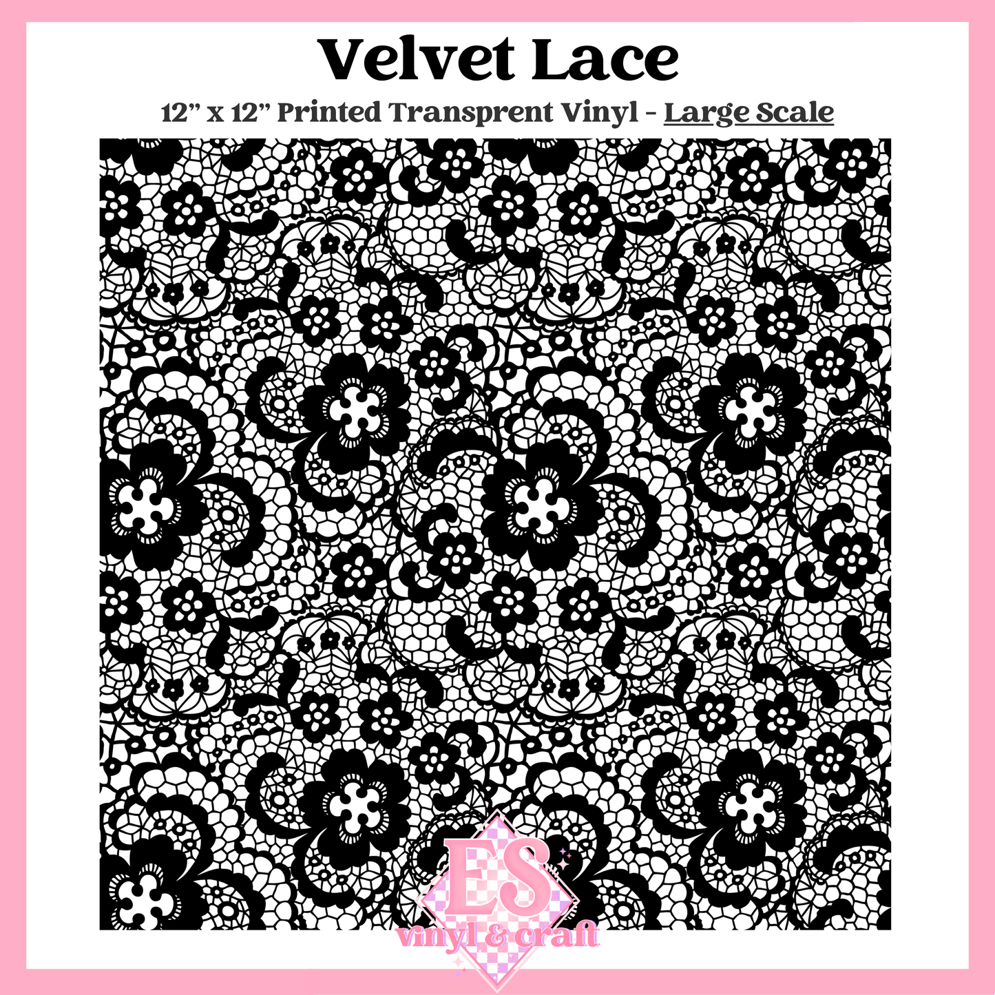 Velvet Lace Transparent - Small or Large Scale Options - 12" x 12" Sheet image 2