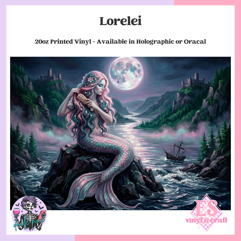 Lorelei - 20oz Printed Tumbler Self Adhesive Vinyl