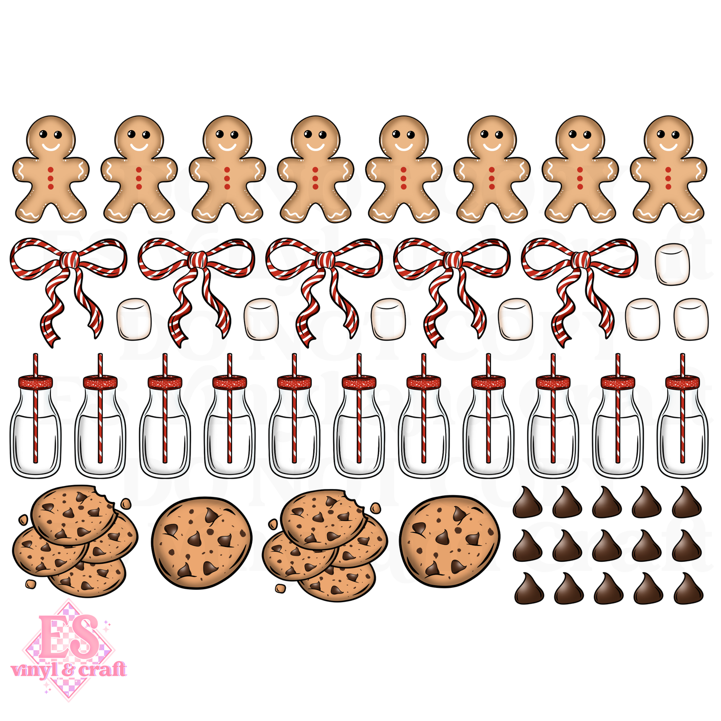 Milk and Cookies - UVDTF (A4 Sheet) 210mm x 300mm image 1