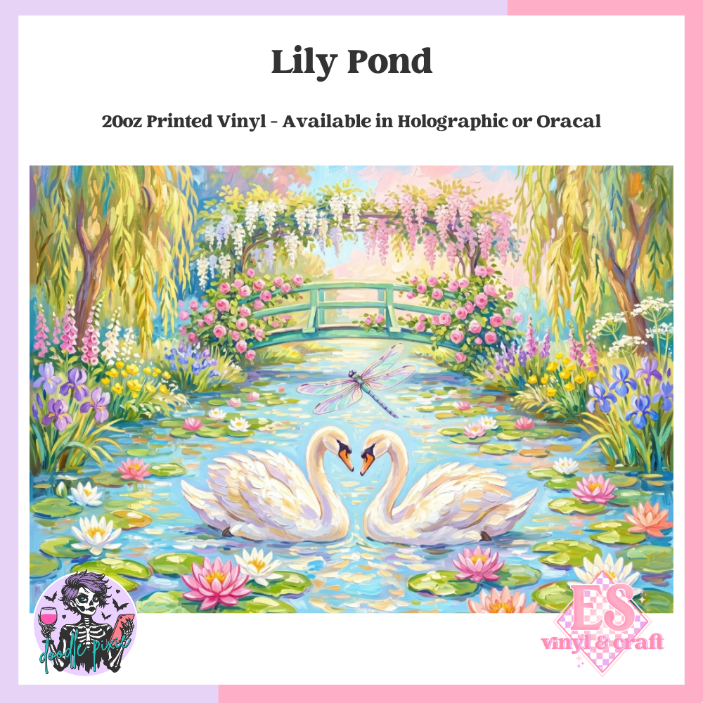 Lily Pond - 20oz Printed Tumbler Self Adhesive Vinyl
