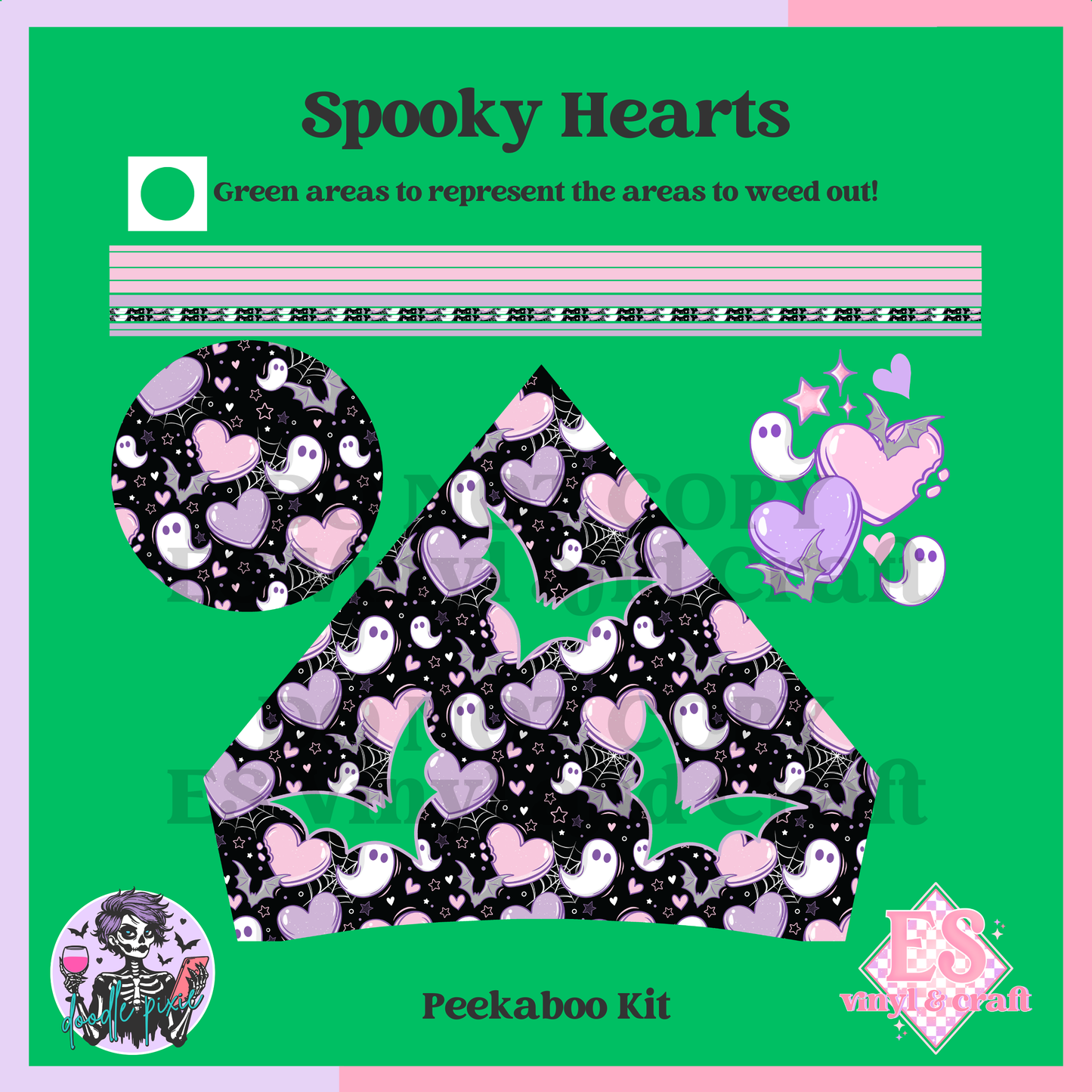 Spooky Hearts - 24oz Snowglobe Wrapper Kit image 5