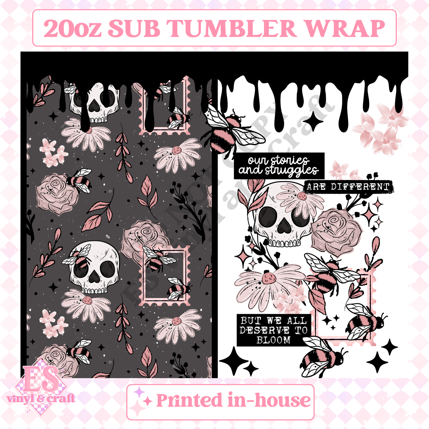 All Deserve to Bloom - Full 20oz Tumbler Sublimation Print image 1