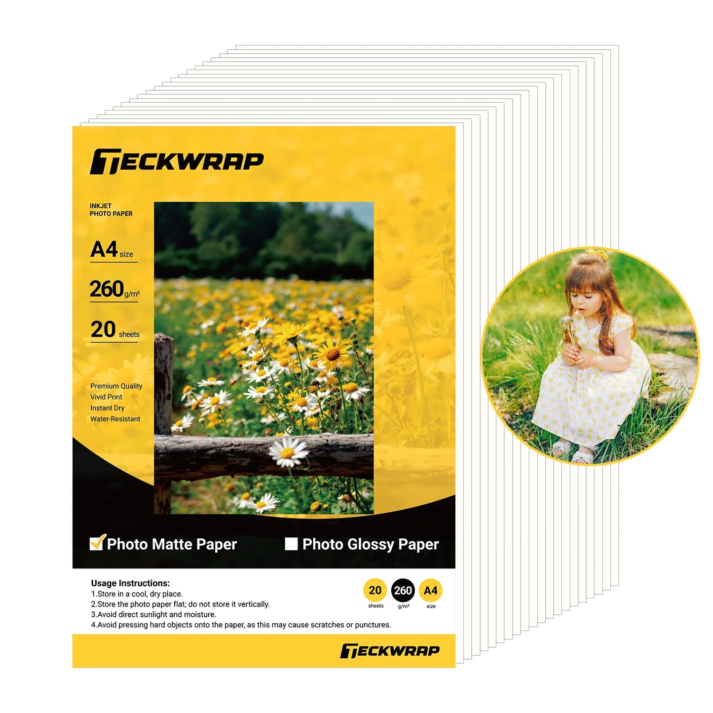 Inkjet Printable Photo Paper Glossy x 20 Sheets image 1