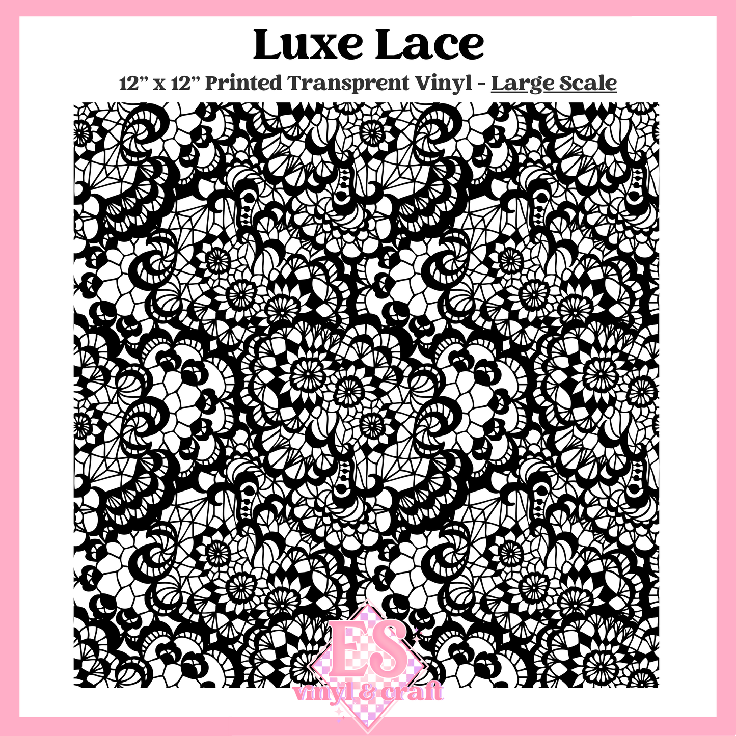 Luxe Lace Transparent - Small or Large Scale Options - 12" x 12" Sheet image 2