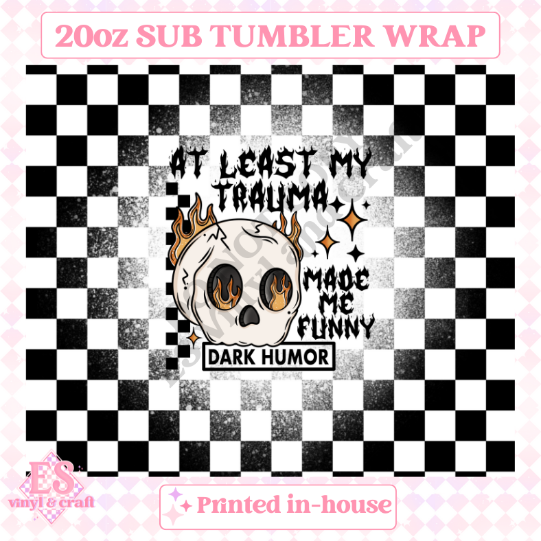 Trauma - Full 20oz Tumbler Sublimation Ready Print image 1