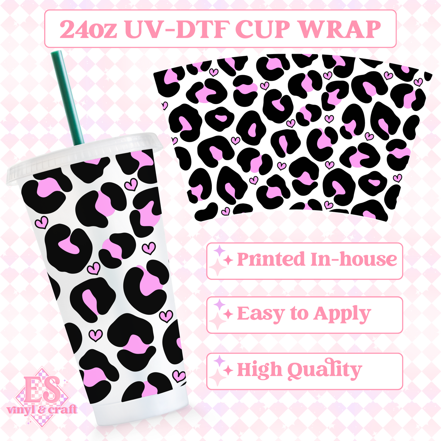 Leopard - UVDTF 24oz Cold Cup Wrap image 0