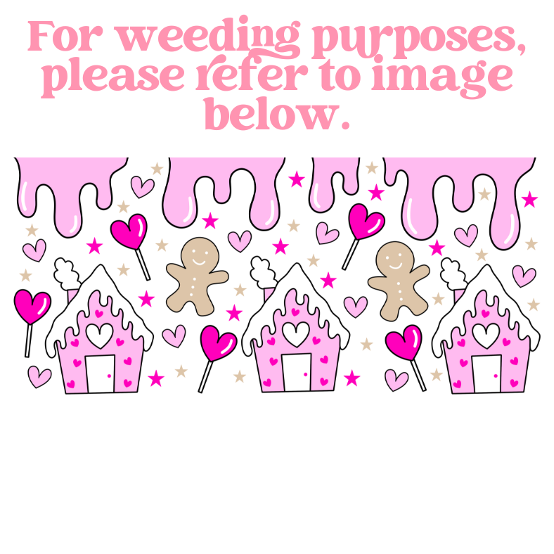 Gingerbread Drip - 16oz Beer / Libbey Can Wrap Holographic Vinyl image 2