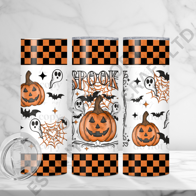 Spooky - Full 20oz Tumbler Sublimation Ready Print image 0