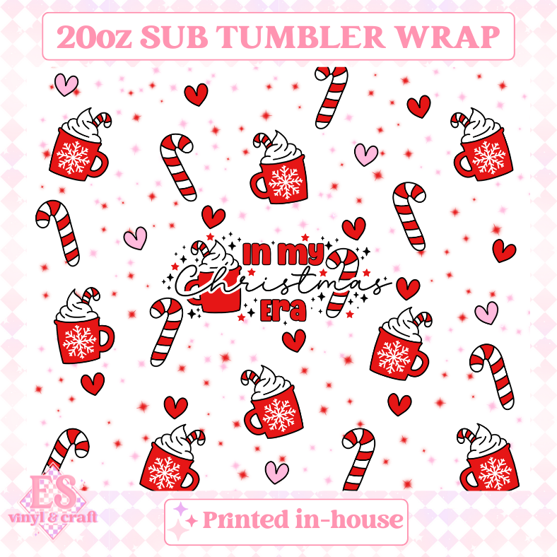 In my Christmas Era - Full 20oz Tumbler Sublimation Print image 1
