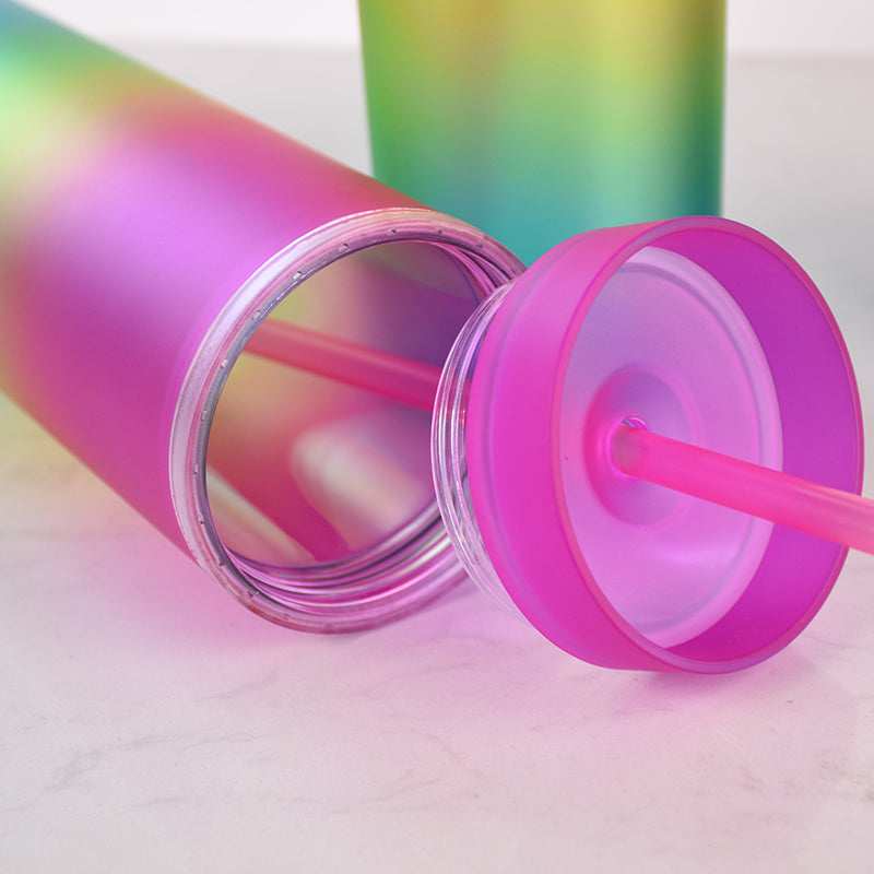 Rainbow Skinny Tumblers Double Wall 16oz image 9