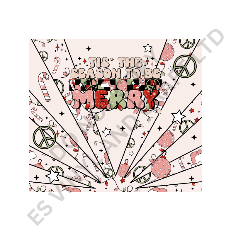 Tis The Season - Full 20oz Tumbler Sublimation Ready image 1