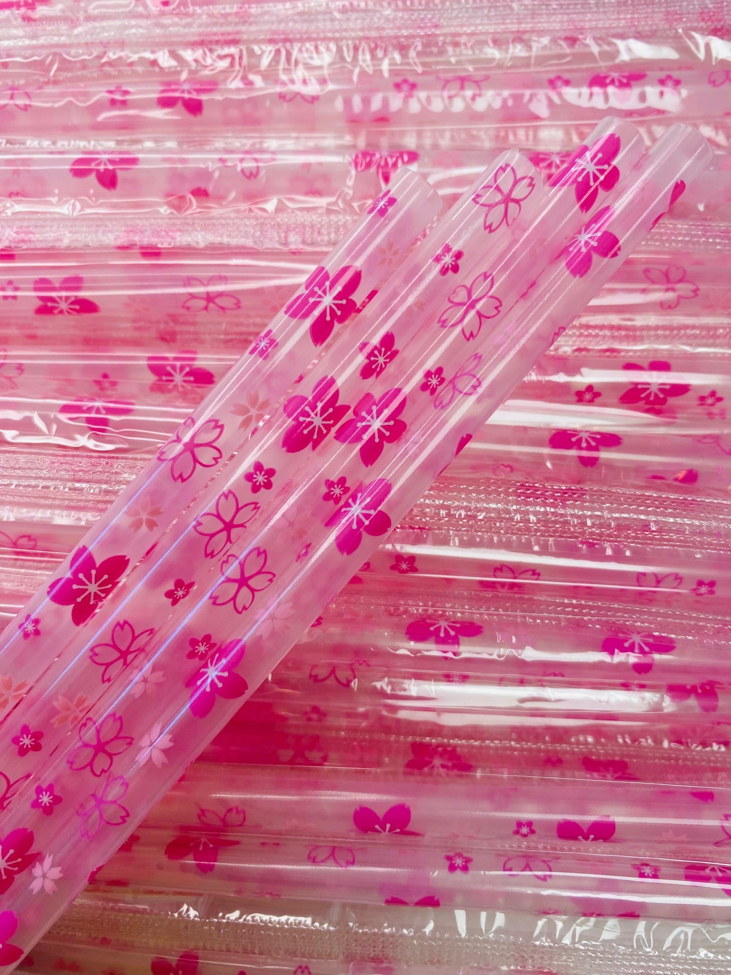 Cherry Flower Clear Straw image 0