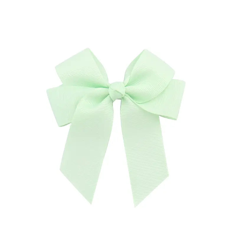 Hair Bow Clip 4" - Pastel Mint image 0