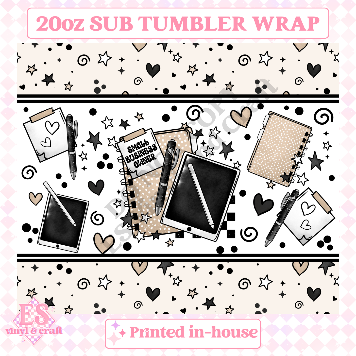 Stationery - Full 20oz Tumbler Sublimation Print image 1