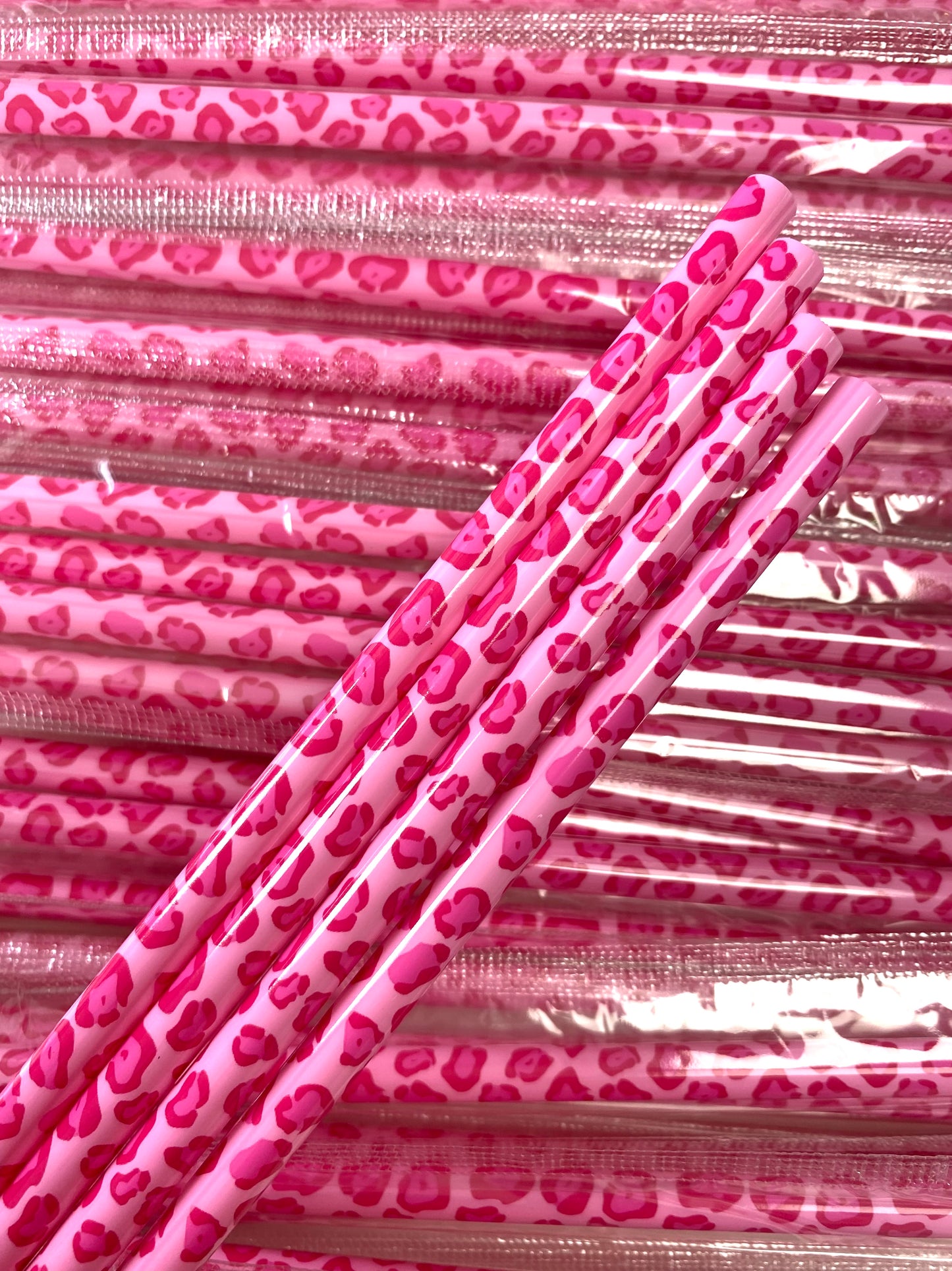Hot Pink Leopard Straw image 0