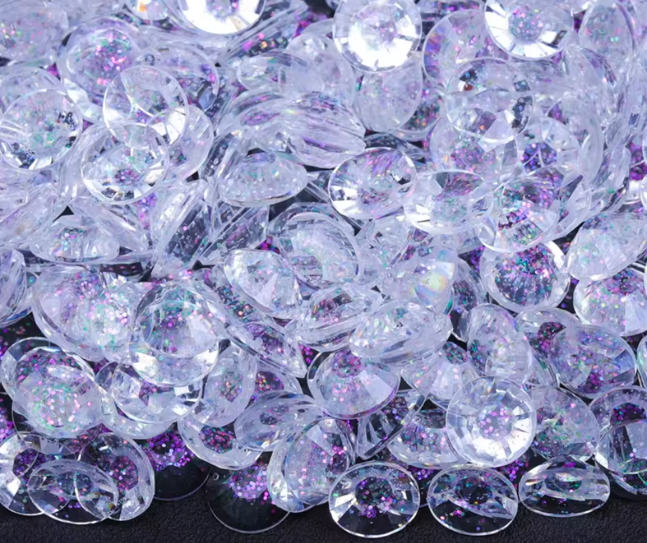 White Starry - Starry Glitter Jelly Rhinestones (3mm, 4mm & 5mm) image 0
