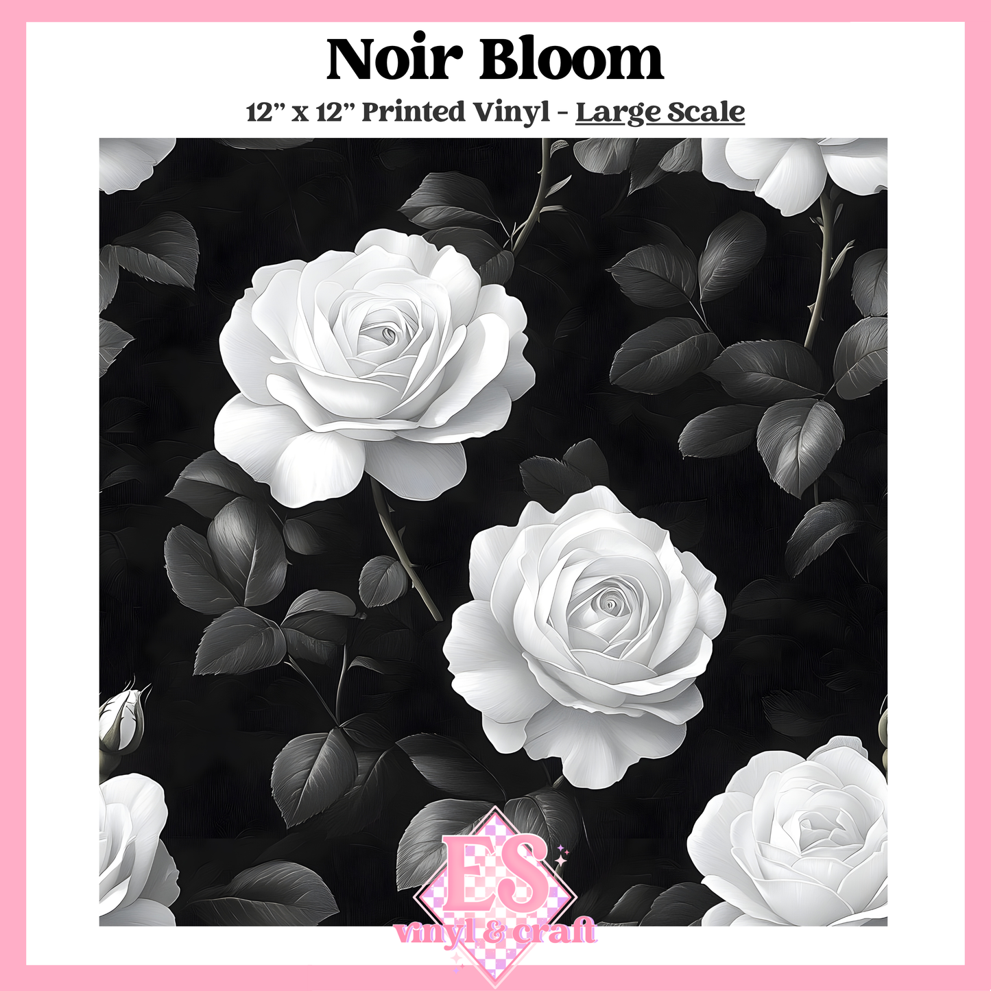 Noir Bloom - Small or Large Scale Options - 12" x 12" Sheet image 2