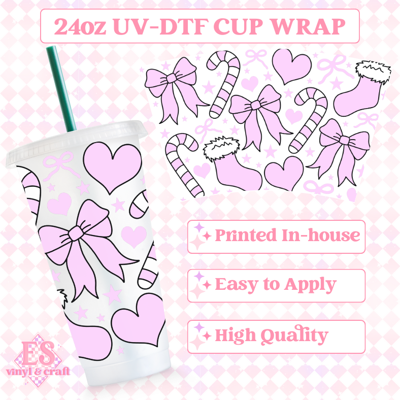 Cute Christmas - UVDTF 24oz Cold Cup Wrap image 0