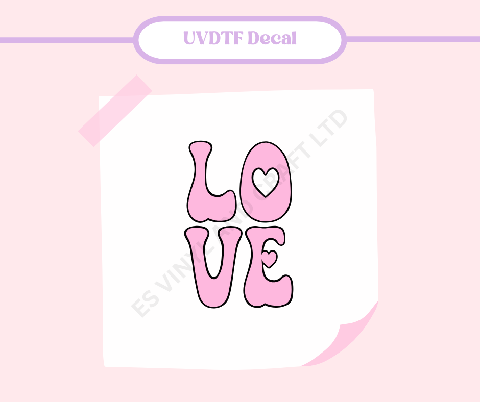 Pink LOVE - UVDTF Decal image 0
