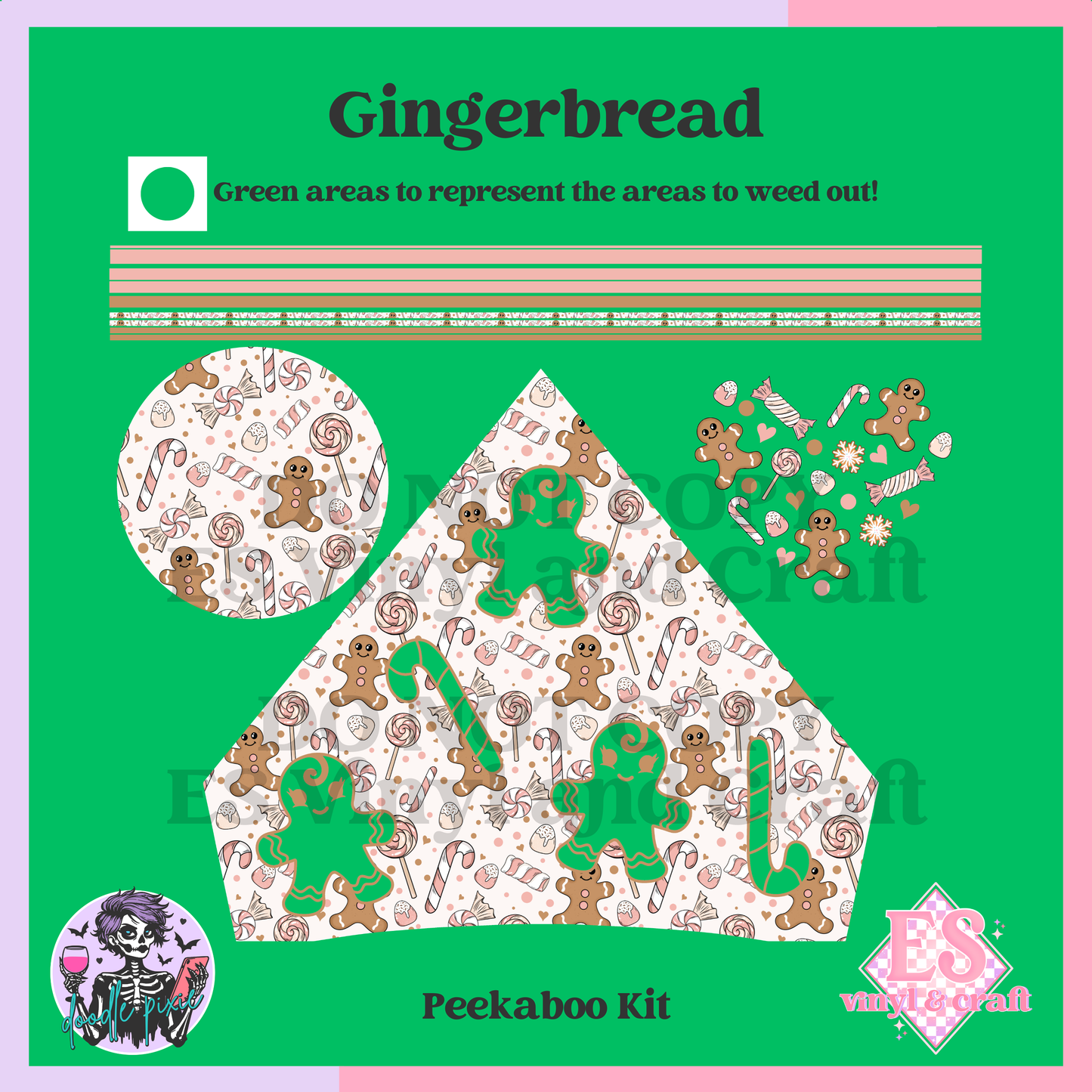 Gingerbread - 24oz Snowglobe Wrapper Kit image 5