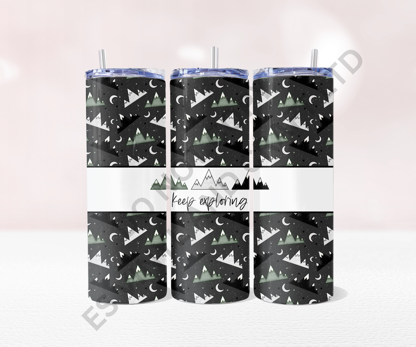 Keep Exploring - Full 20oz Tumbler Sublimation Ready To Print image 0