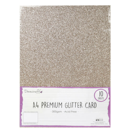 Dovecraft Light Rose Gold Glitter Card - A4 - 300gsm image 0