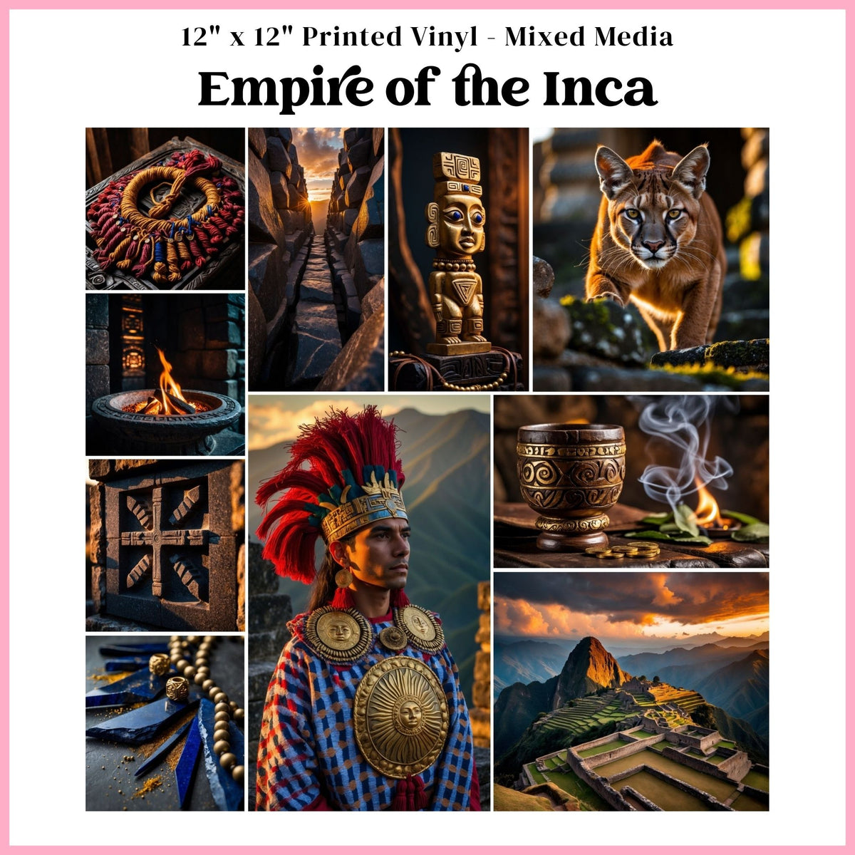 Empire of the Inca - Mixed Media Vinyl 12"x12" Sheet