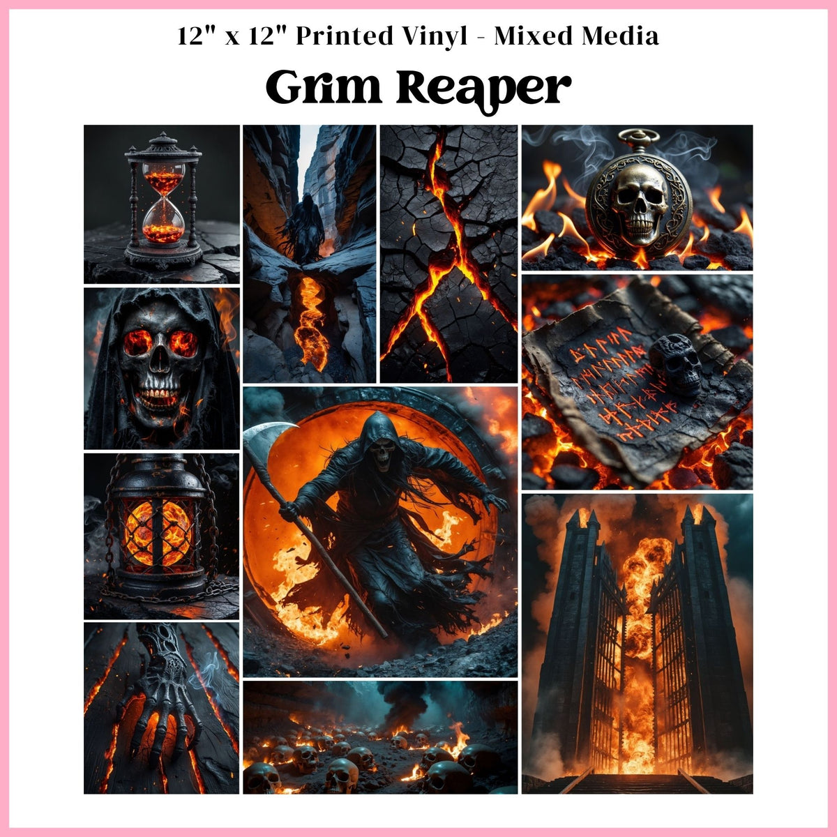 Grim Reaper - Mixed Media Vinyl 12"x12" Sheet