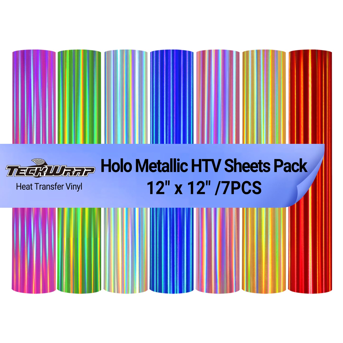 Holographic Metallic HTV Sheets Pack