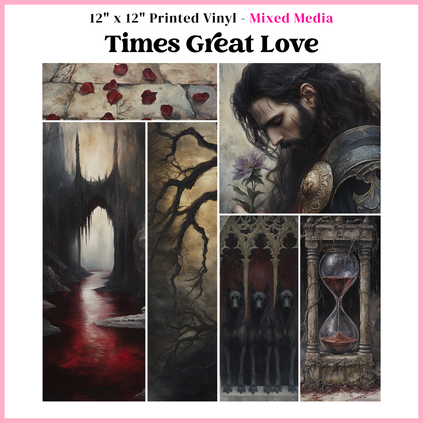 Times Great Love - Mixed Media Vinyl 12"x12" Sheet