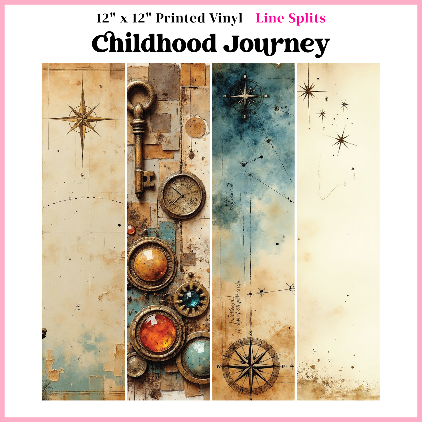 Childhood Journey - Line Split - 12" x 12" Sheet