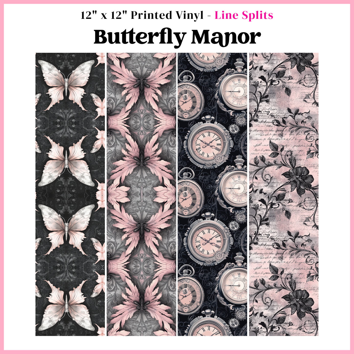 Butterfly Manor - Line Split - 12" x 12" Sheet