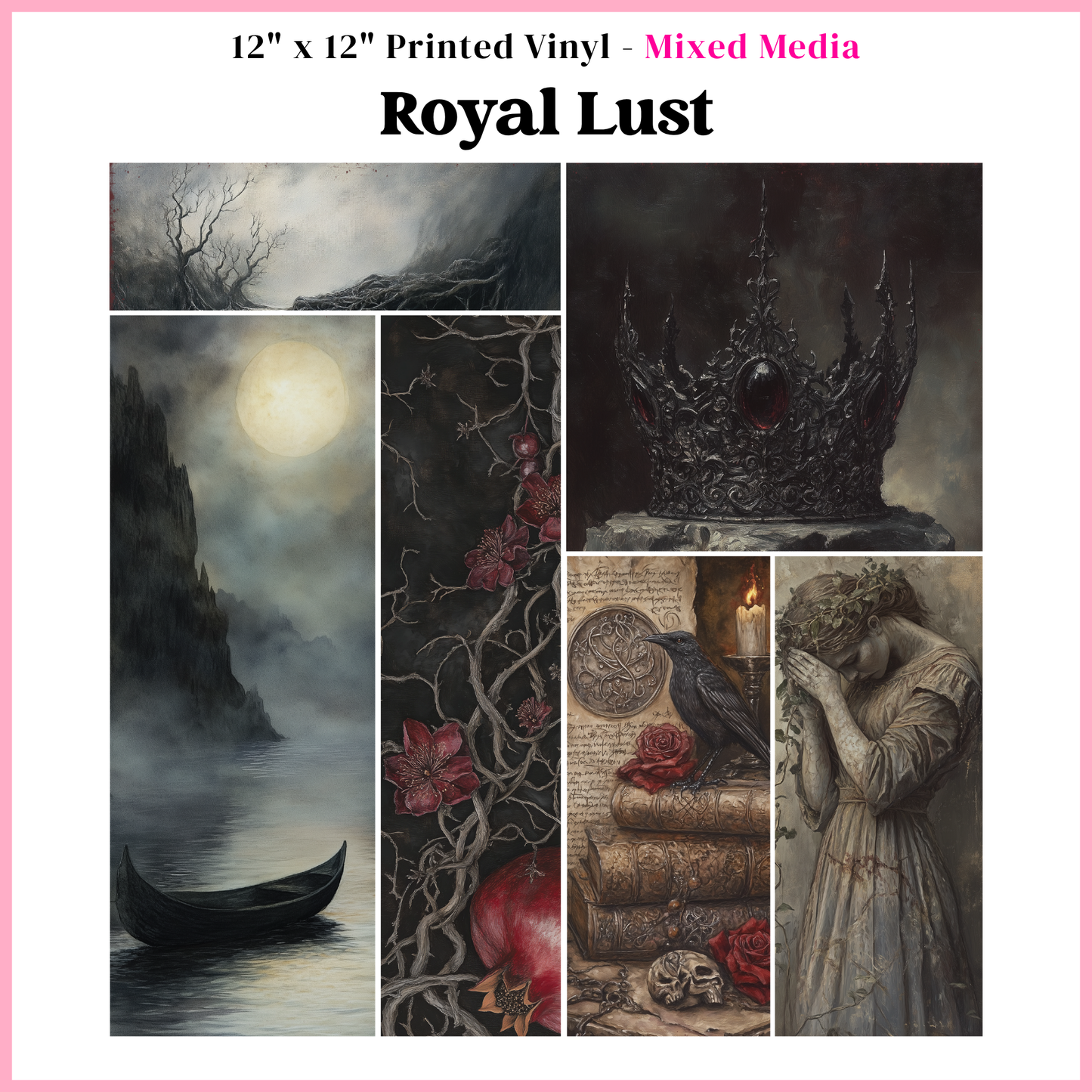 Royal Lust - Mixed Media Vinyl 12"x12" Sheet