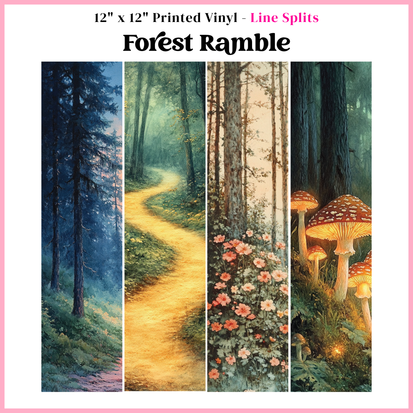 Forest Ramble - Line Split - 12" x 12" Sheet