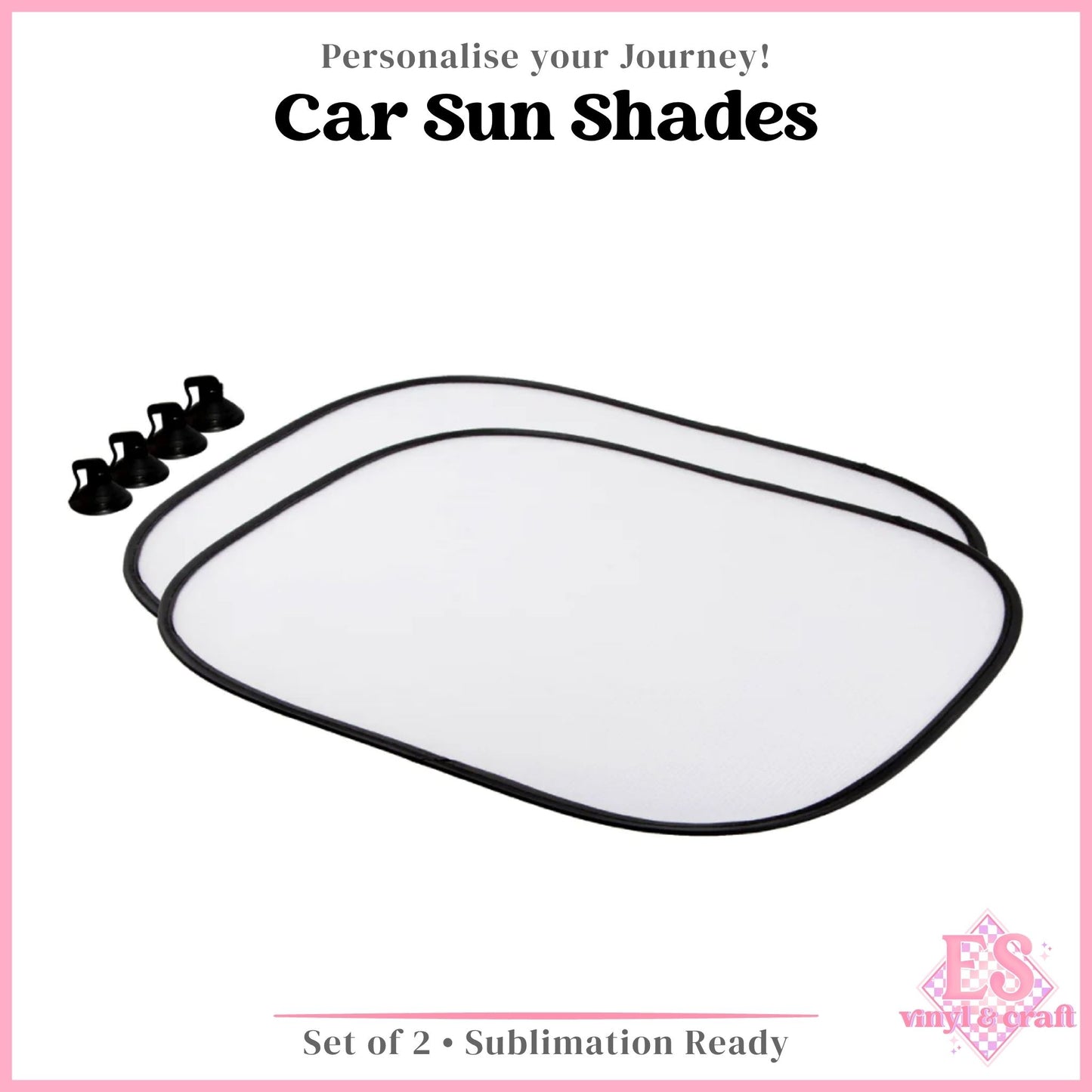 Car Sun Shades Sublimation (Pack of 2)