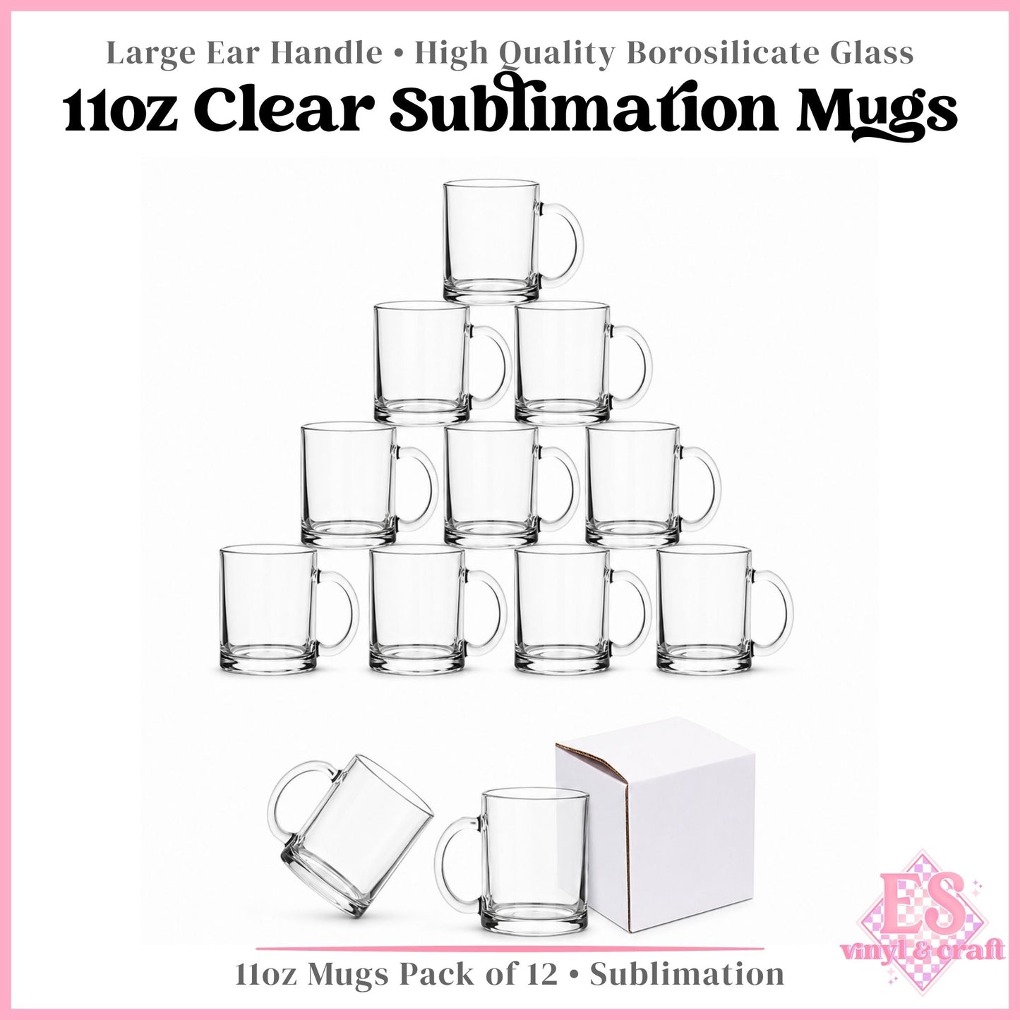 Clear Sublimation Mug 11oz (330ml)